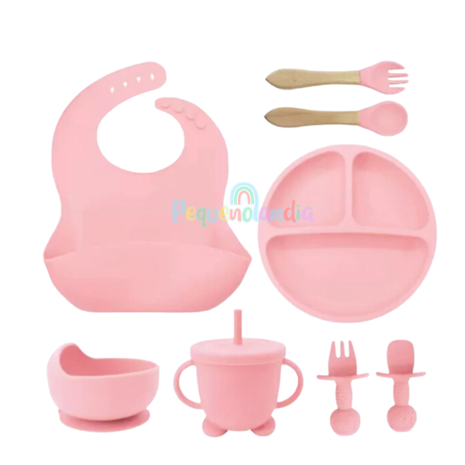 Papa kit - Conjunto de alimentação de silicone 8 peças