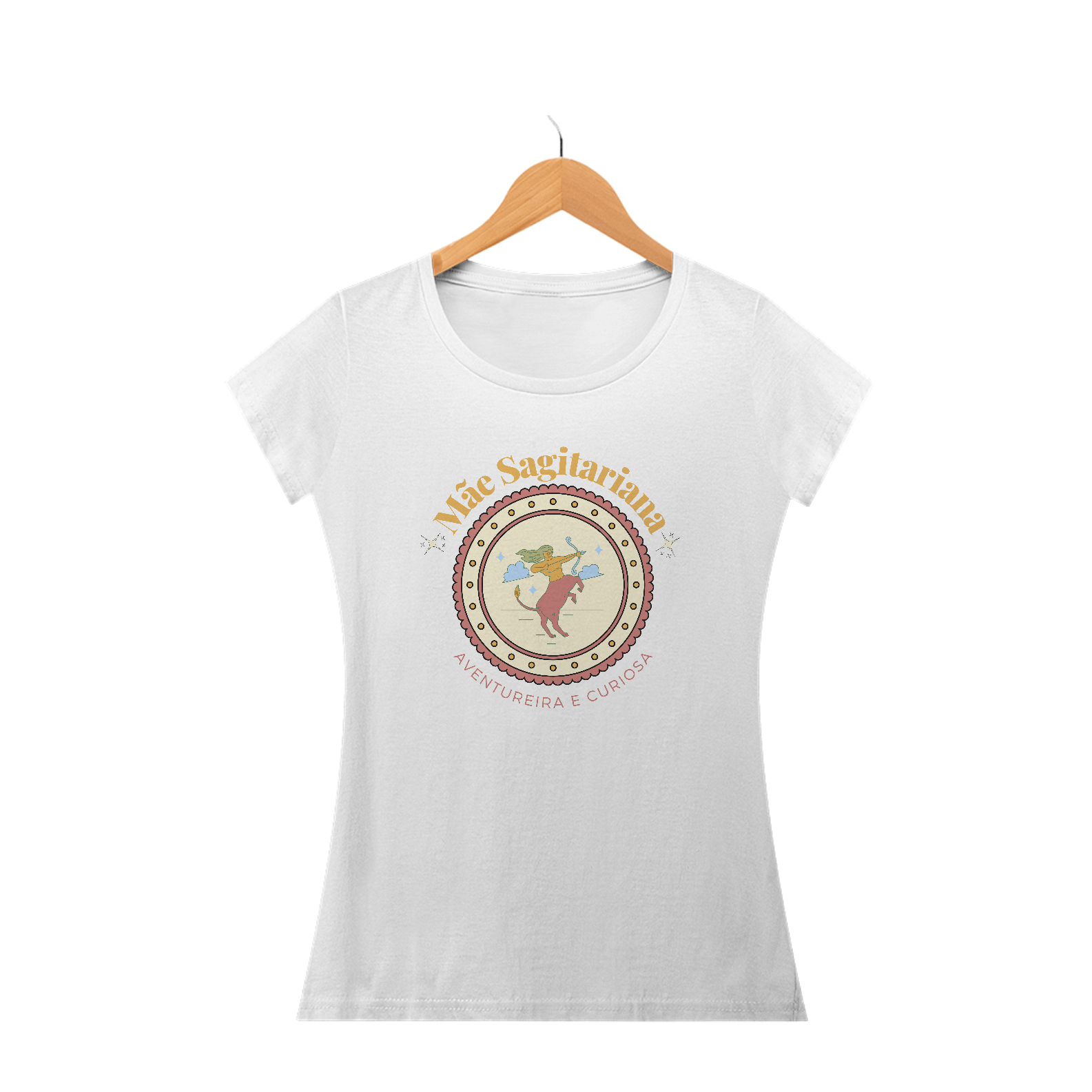 Camiseta Baby Look mãe sagitariana