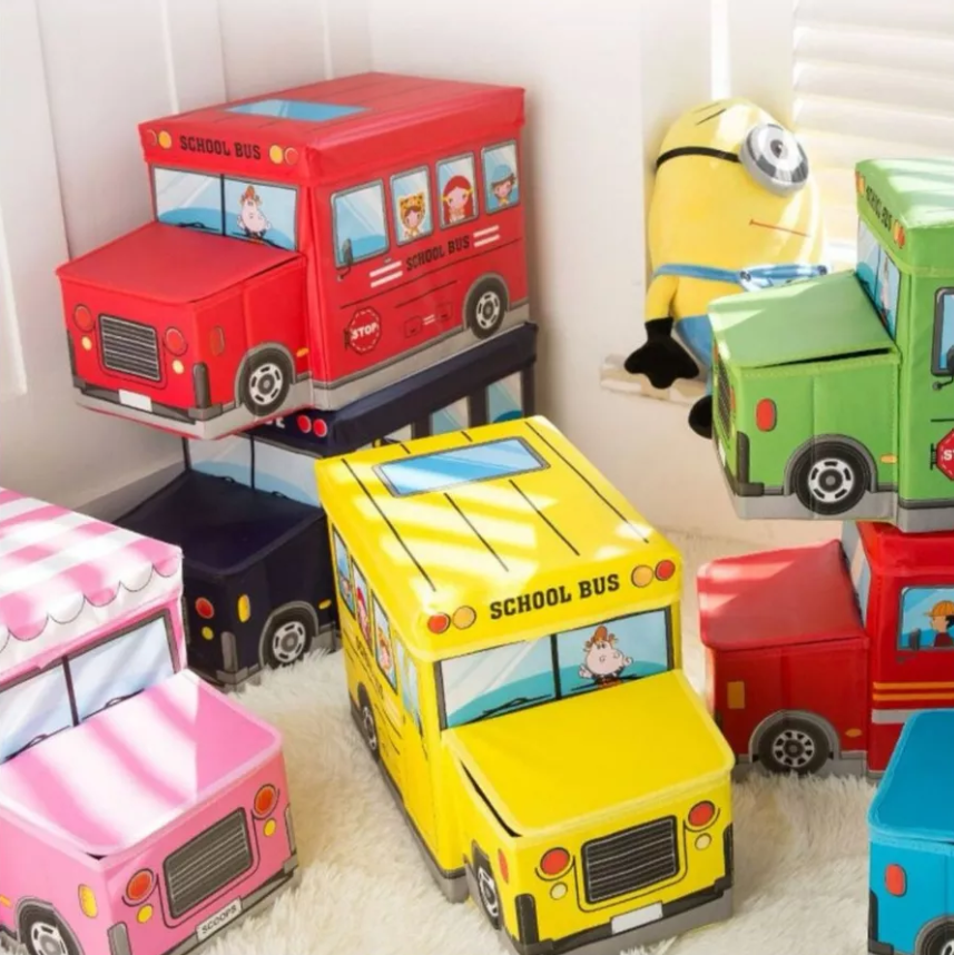 Caixa Organizadora Multiuso 2 em 1 Puff e Armazenamento