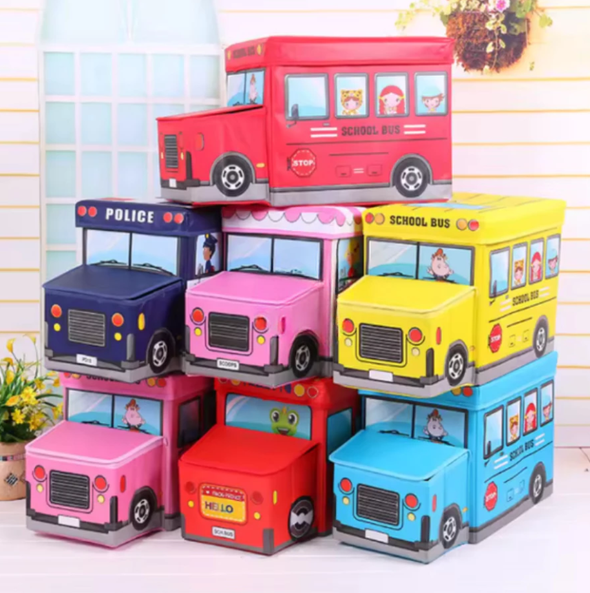 Caixa Organizadora Multiuso 2 em 1 Puff e Armazenamento