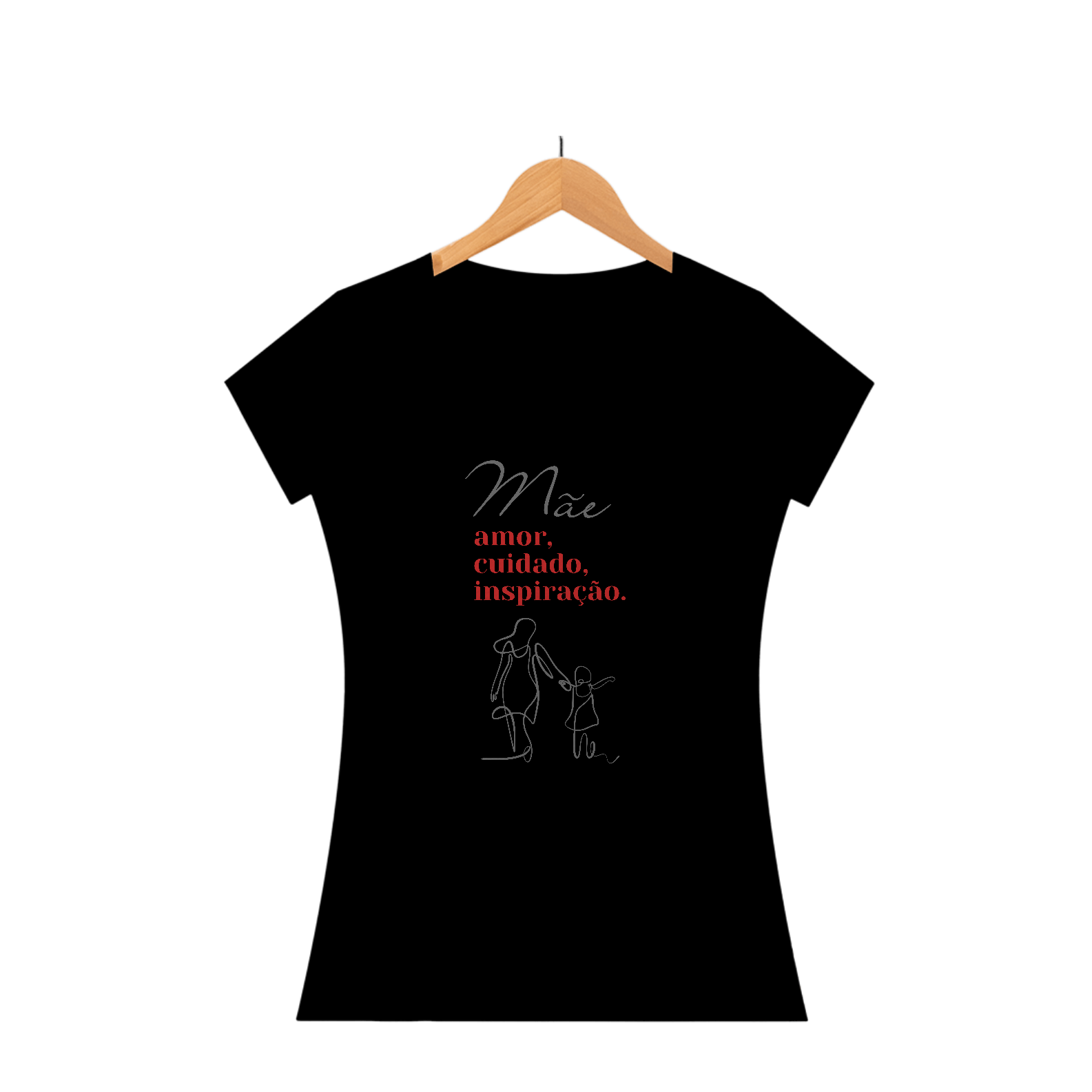 Camiseta Baby Look mae amor cuidado inpiração