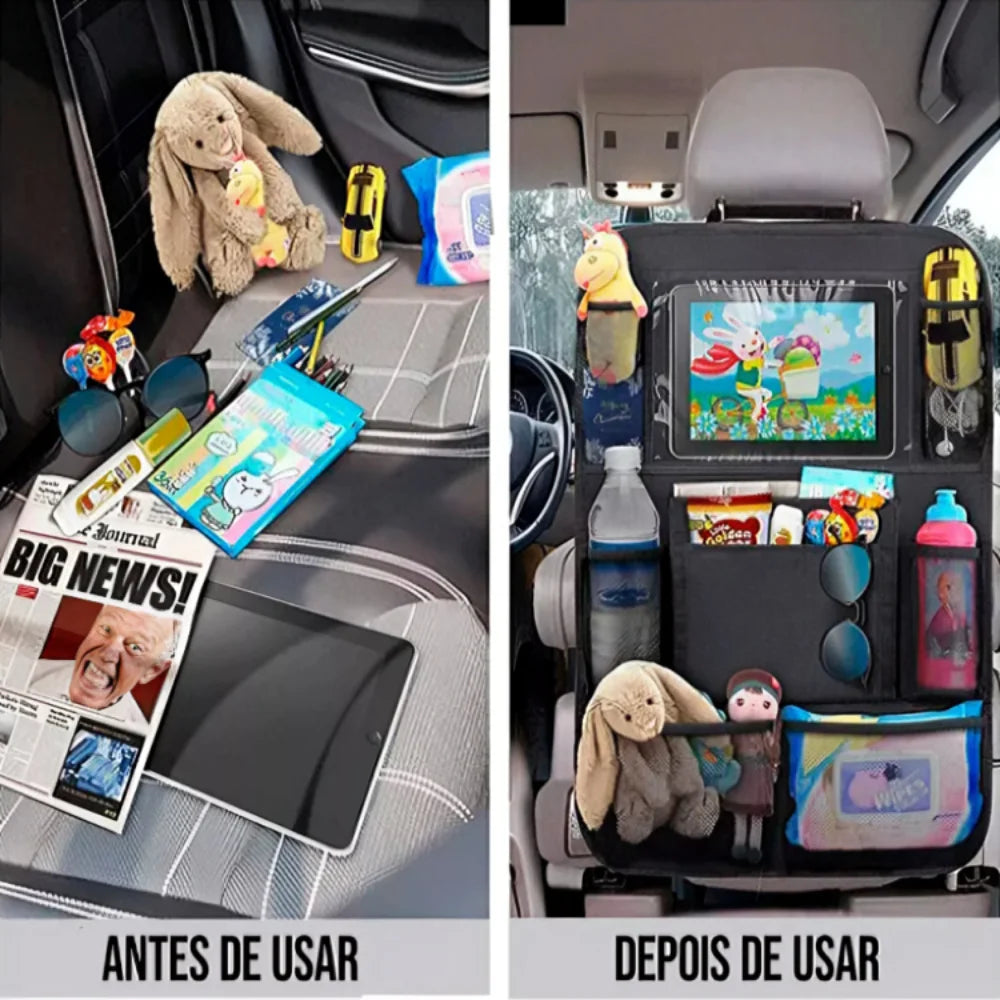 Organizador para encosto de banco de carro