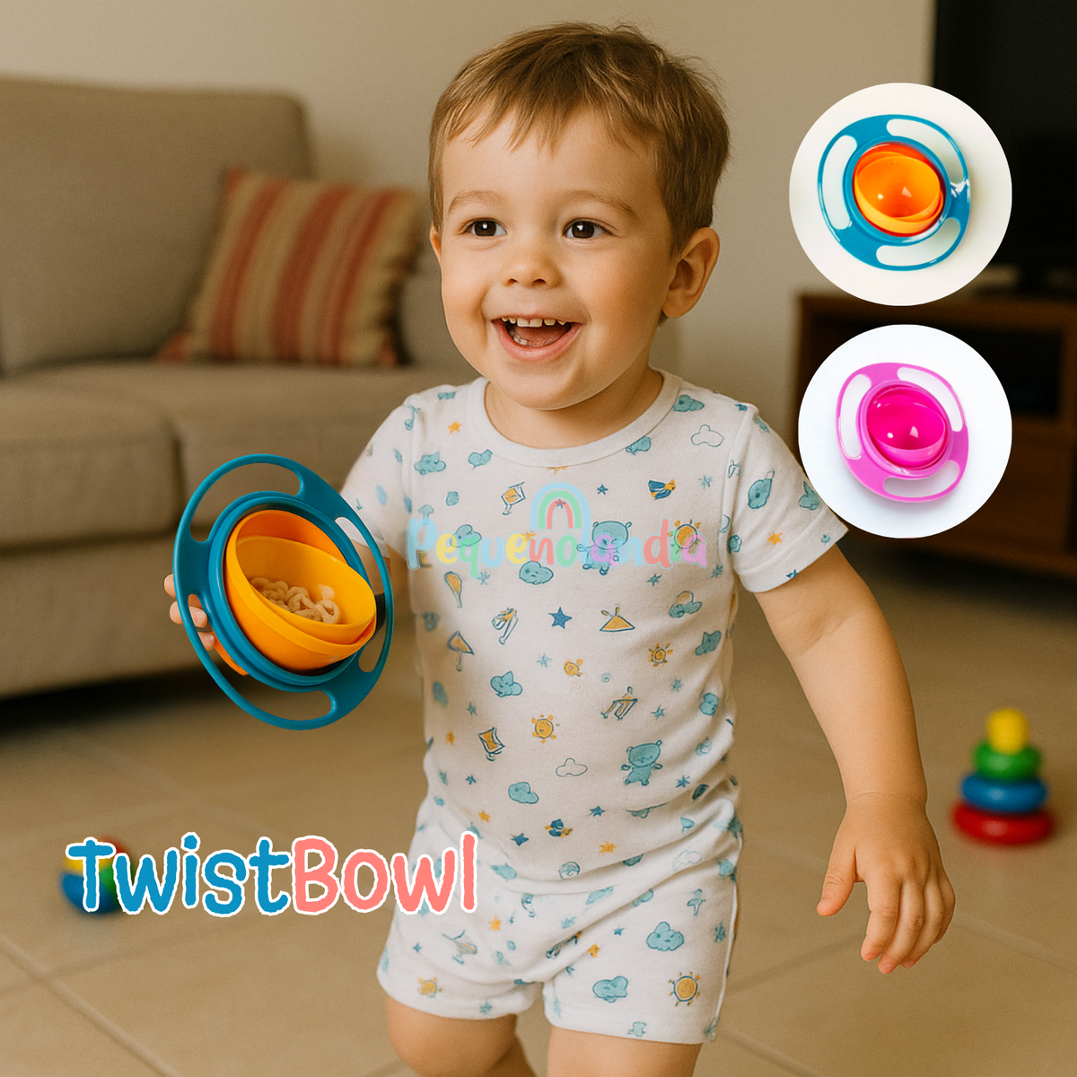 TwistBowl tigela giratória anti derramamento