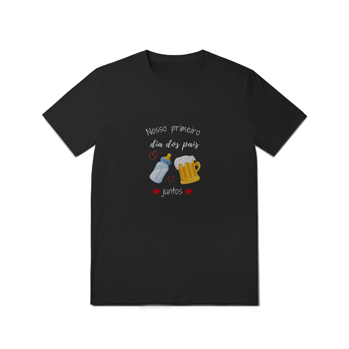 Camiseta primeiro dia dos pais juntos preta