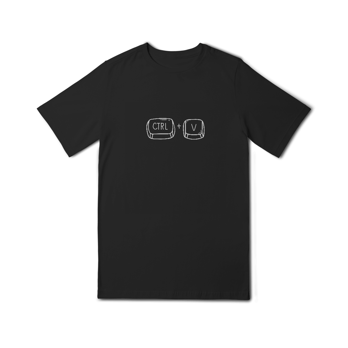 Camiseta infanto juvenil Ctrl V Preta