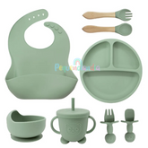Papa kit - Conjunto de alimentação de silicone 8 peças