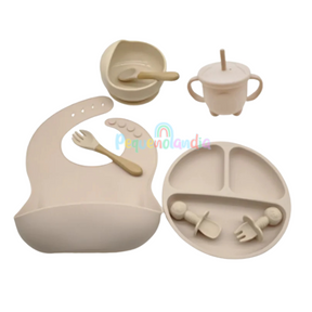 Papa kit - Conjunto de alimentação de silicone 8 peças