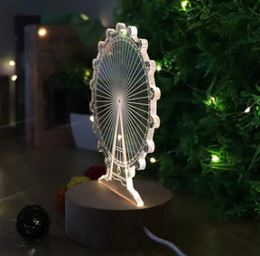 Luminária Abajur LED 3D Decoração Criativa