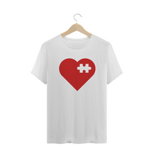 Camiseta coração quebra cabeça