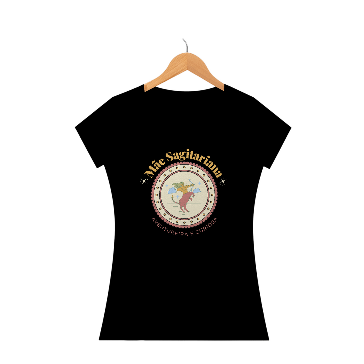 Camiseta Baby Look mãe sagitariana