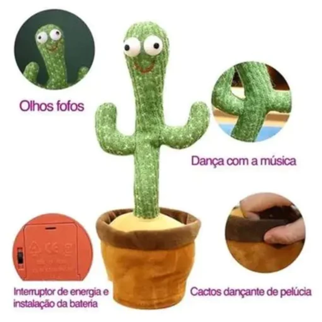 Cacto Dançante de Pelúcia