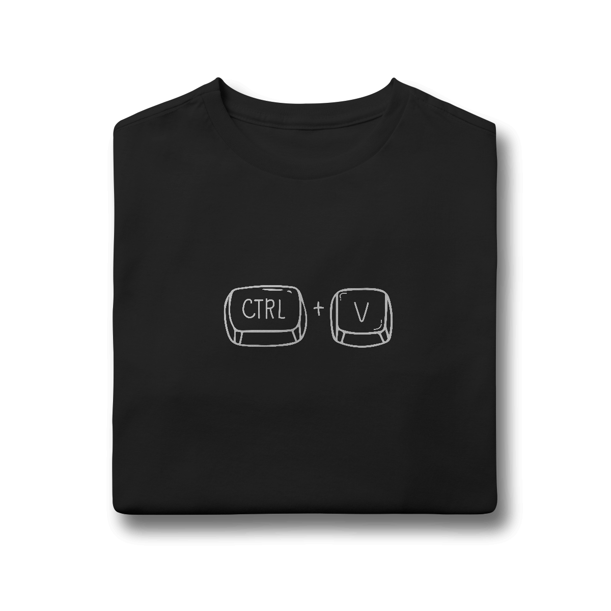 Camiseta infanto juvenil Ctrl V Preta