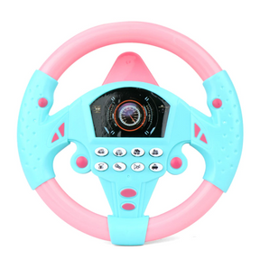 Volante Musical Interativo Com Ventosas, Luzes e Sons, Gira 360°